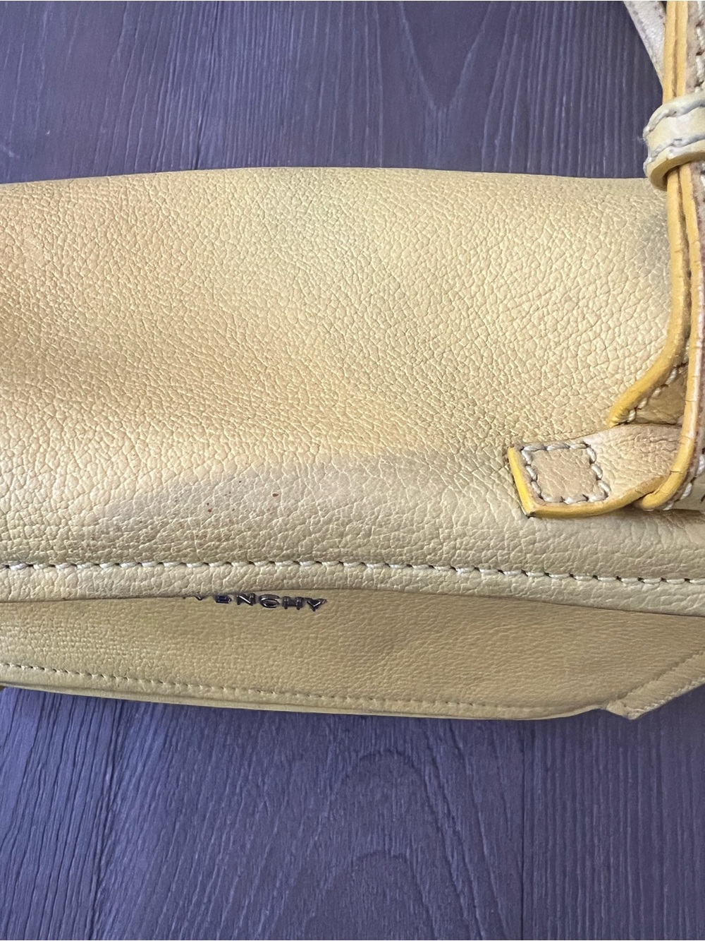 Givenchy Pandora Small Yellow Pebbled Leather Crossbody - Picture 11 of 14